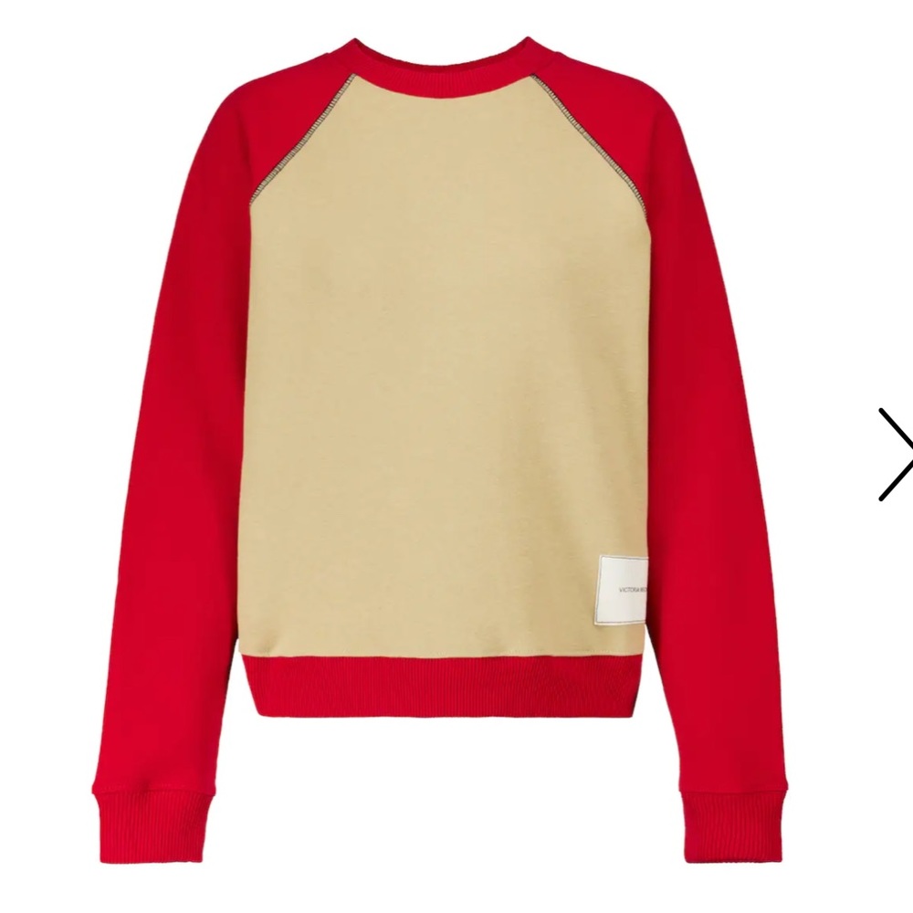 Victoria Beckham bi-color organic cotton baseball sweatshirt